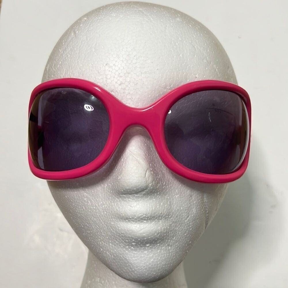 VINTAGE BUGEYE PINK SUNGLASSES WRAPAROUND MADE IN ITALY